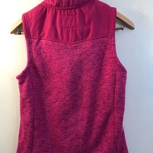 Fuchsia plush vest